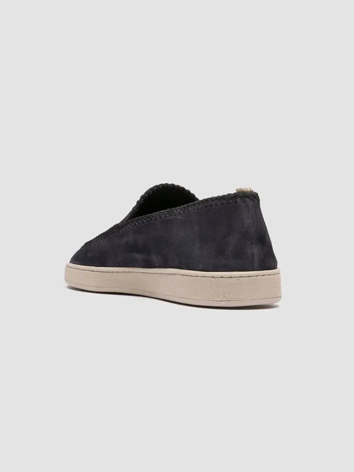 Men Officine Creative Footwear HERBIE 011 Blue Suede Penny Loafers