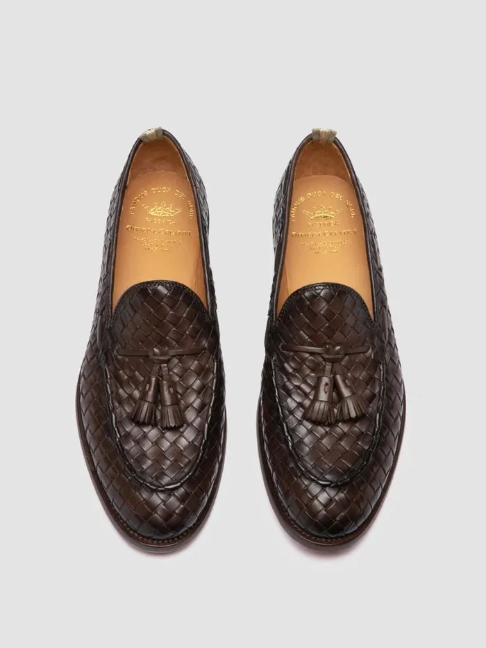 Men Officine Creative Footwear OPERA 004 Brown Leather Tassel Loafers Men Officine Creative Footwear OPERA 004 Brown Leather Tassel Loafers