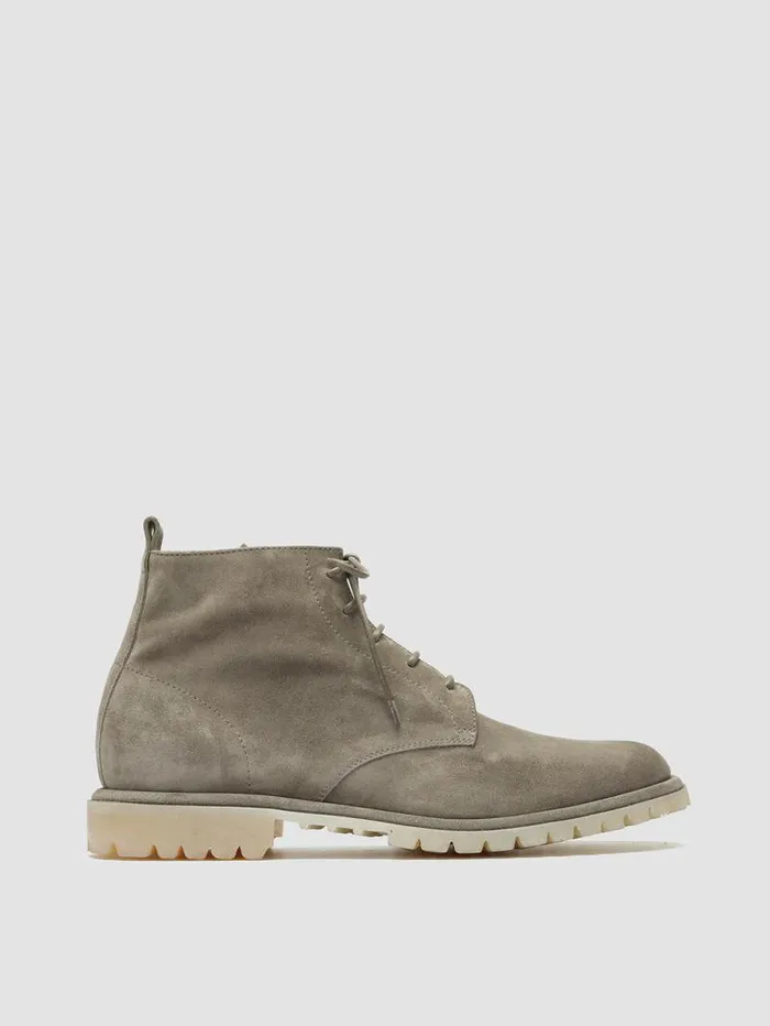 Men Officine Creative Footwear SPECTACULAR 002 Taupe Suede LaceUp Boots