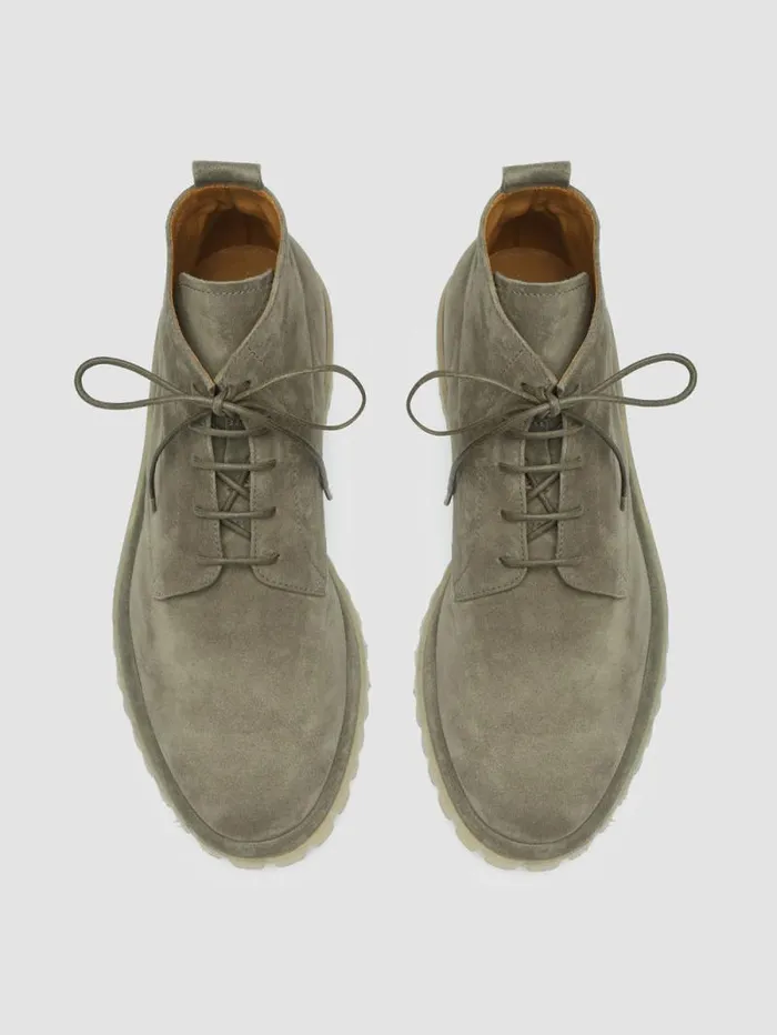 Men Officine Creative Footwear SPECTACULAR 002 Taupe Suede LaceUp Boots