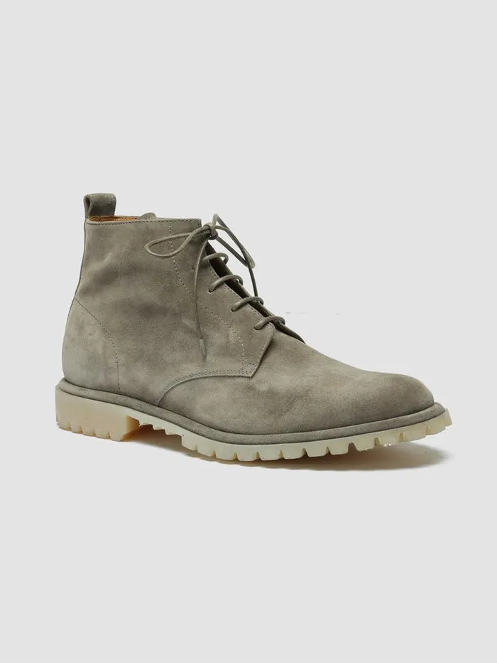Men Officine Creative Footwear SPECTACULAR 002 Taupe Suede LaceUp Boots