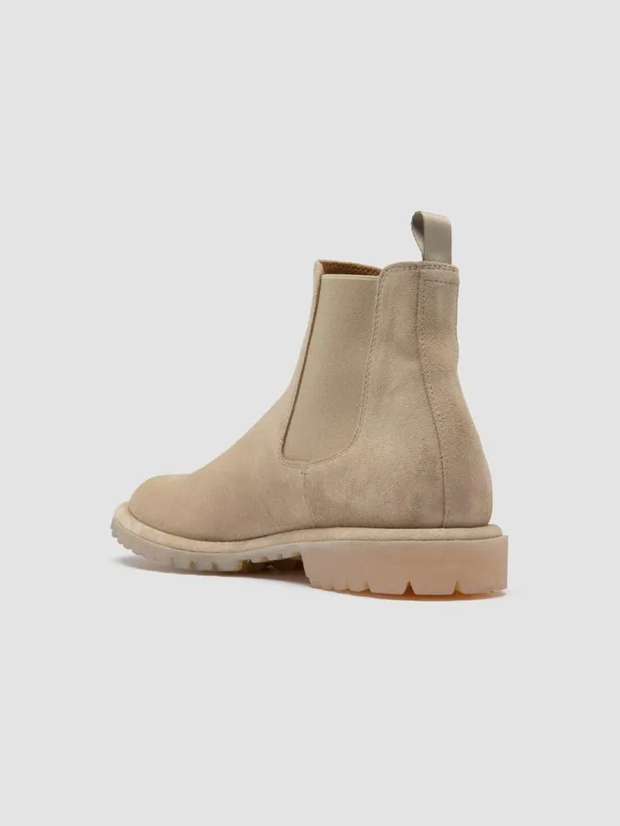 Men Officine Creative Footwear SPECTACULAR 014 Beige Suede Chelsea Boots Men Officine Creative Footwear SPECTACULAR 014 Beige Suede Chelsea Boots
