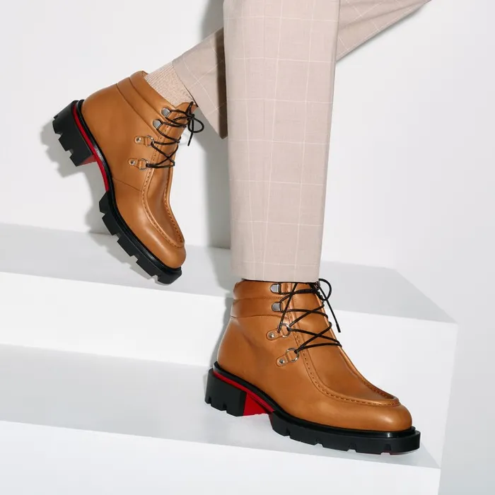 Men Our Pabelito Boot Boots 8211 Calf Leather Wax Effect 8211 Terra Christian Louboutin Boots