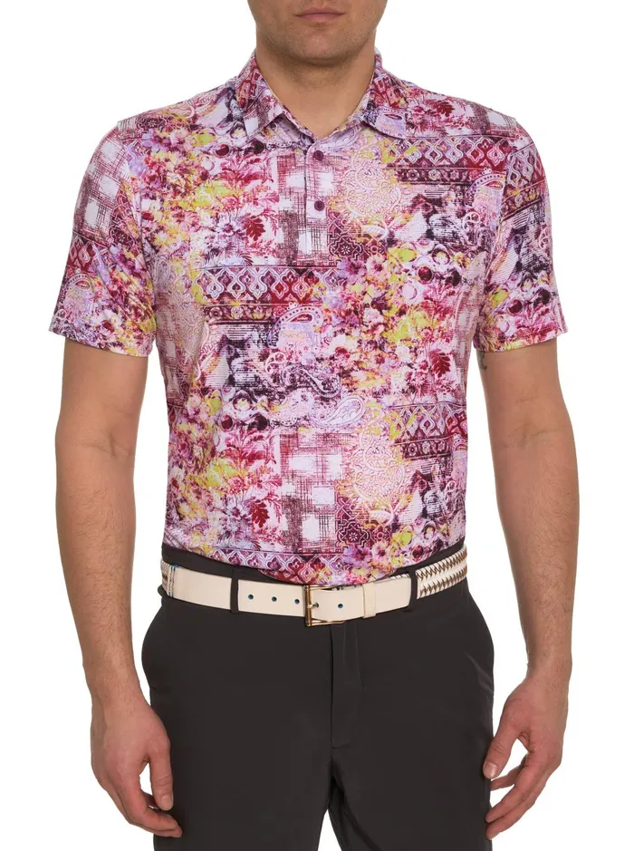 Men Polos and TShirts Robert Graham GENEVA KNIT POLO Blue