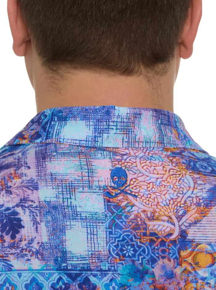 Men Polos and TShirts Robert Graham GENEVA KNIT POLO Blue