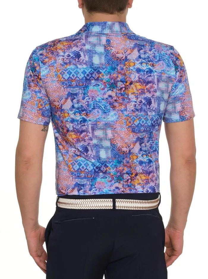 Men Polos and TShirts Robert Graham GENEVA KNIT POLO Blue