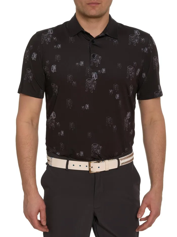 Men Polos and TShirts Robert Graham GRAHAM PERFORMANCE POLO Black