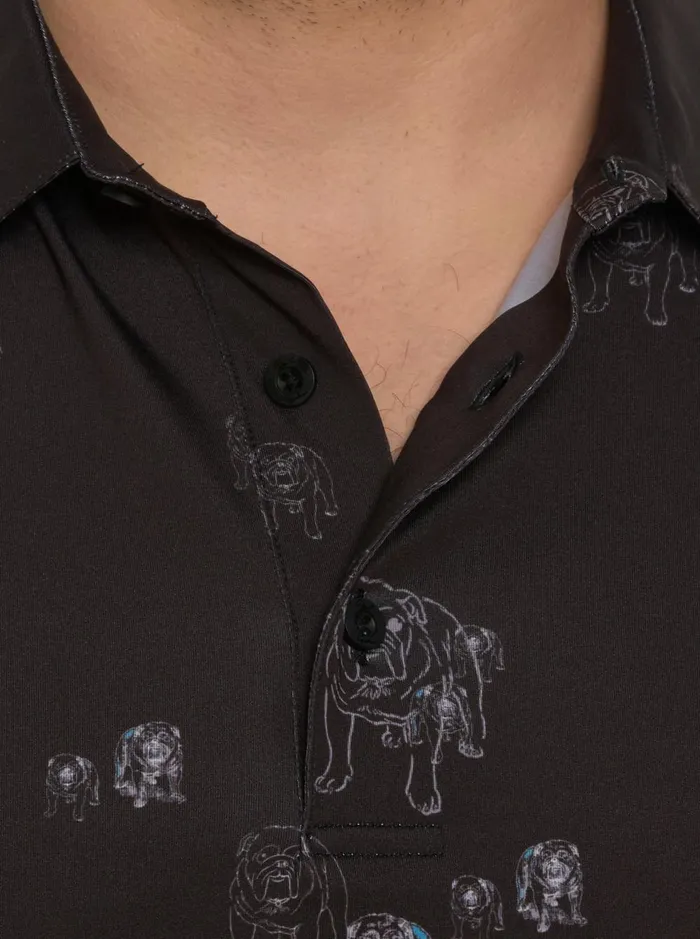 Men Polos and TShirts Robert Graham GRAHAM PERFORMANCE POLO Black