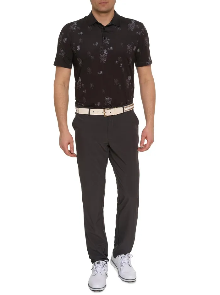 Men Polos and TShirts Robert Graham GRAHAM PERFORMANCE POLO Black