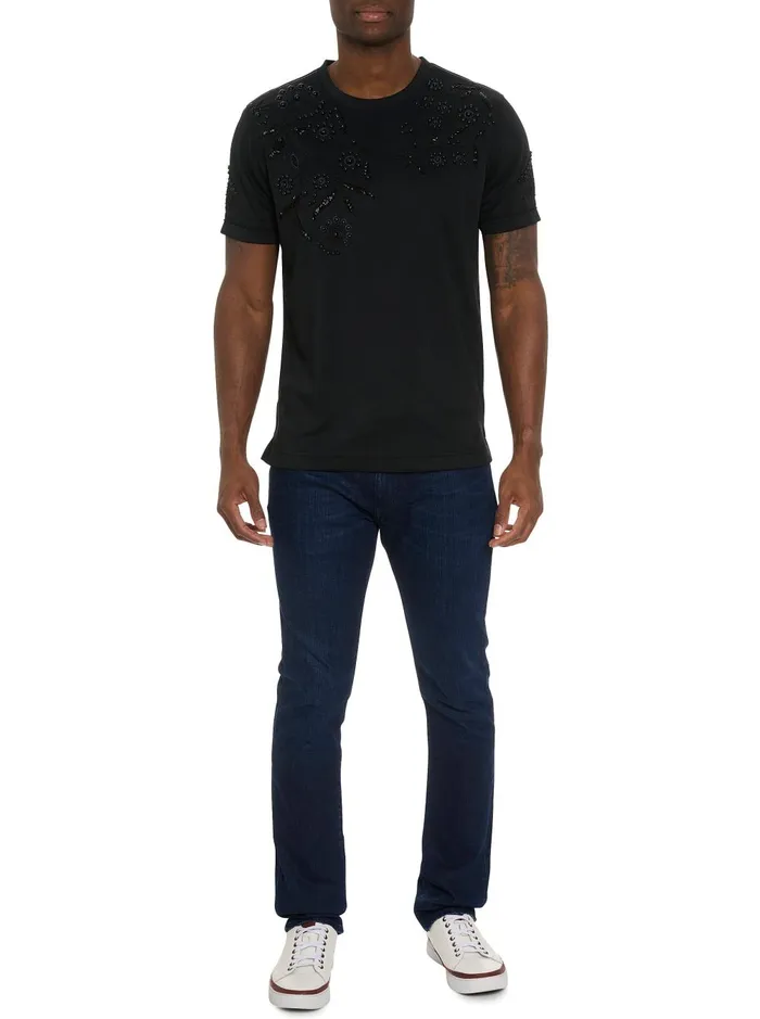 Men Polos and TShirts Robert Graham LIMITED EDITION COURTING JEWELS TSHIRT Black
