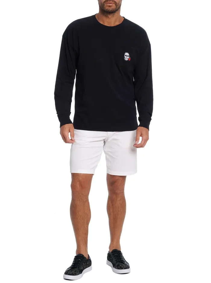Men Polos and TShirts Robert Graham MIAMI LONG SLEEVE TSHIRT Black