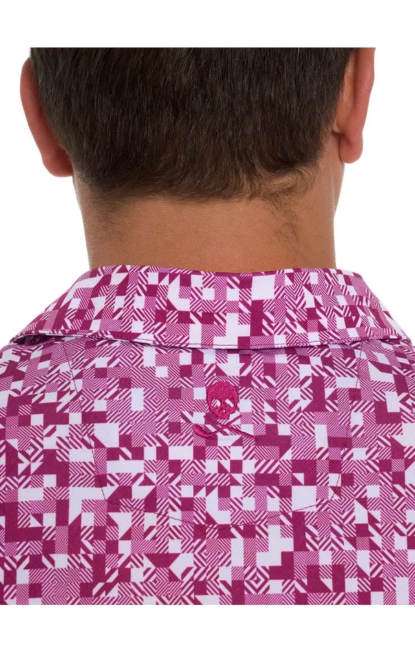 Men Polos and TShirts Robert Graham WOODERSON PERFORMANCE POLO Pink