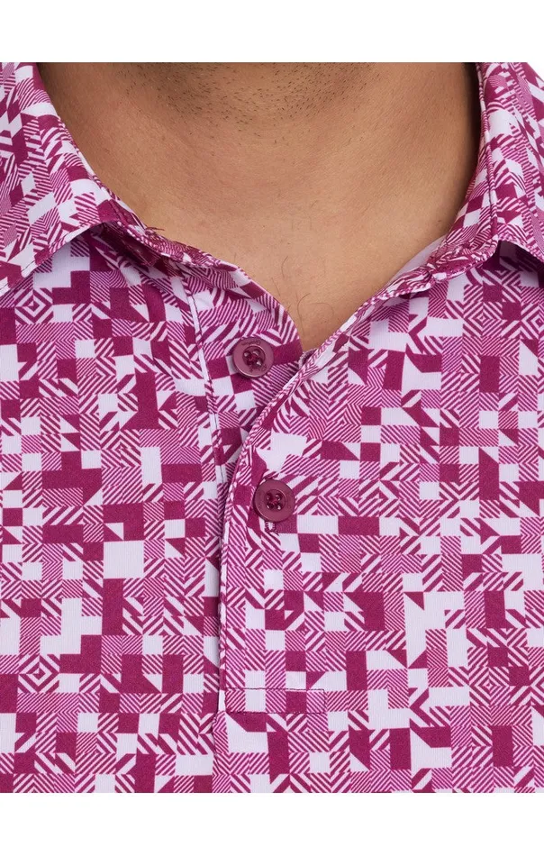 Men Polos and TShirts Robert Graham WOODERSON PERFORMANCE POLO Pink