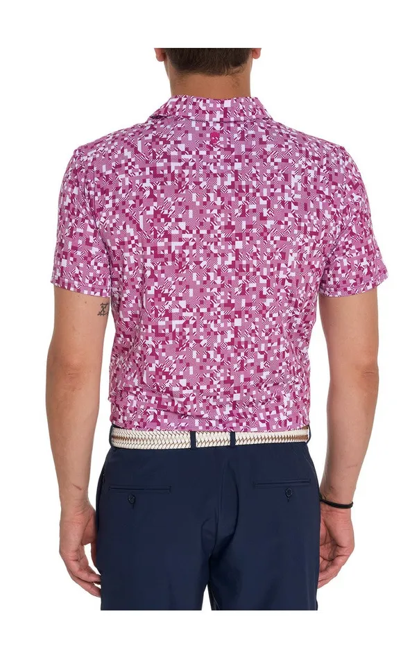 Men Polos and TShirts Robert Graham WOODERSON PERFORMANCE POLO Pink