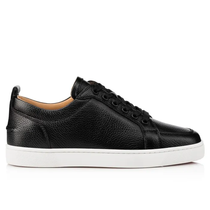 Men Rantulow Sneakers 8211 Grained Calf Leather 8211 Black Christian Louboutin Sneakers