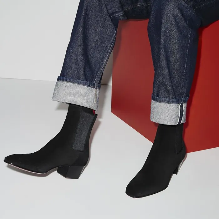 Men Rosalio Chelsea 40 Mm Boots 8211 Calf Leather 8211 Black Christian Louboutin Boots