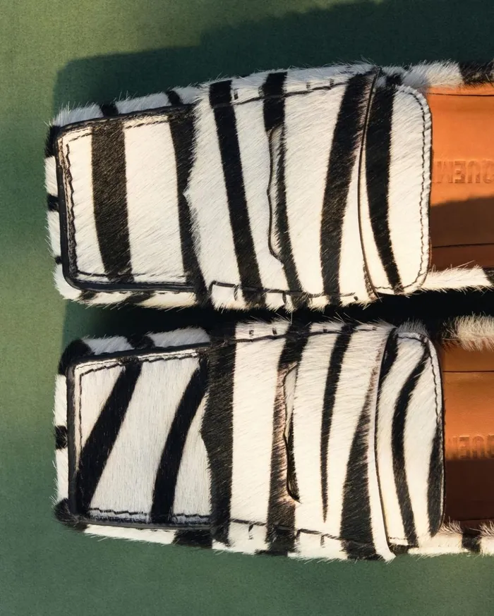 Men Shoes JACQUEMUS The Carr Loafers Black and White Zebra