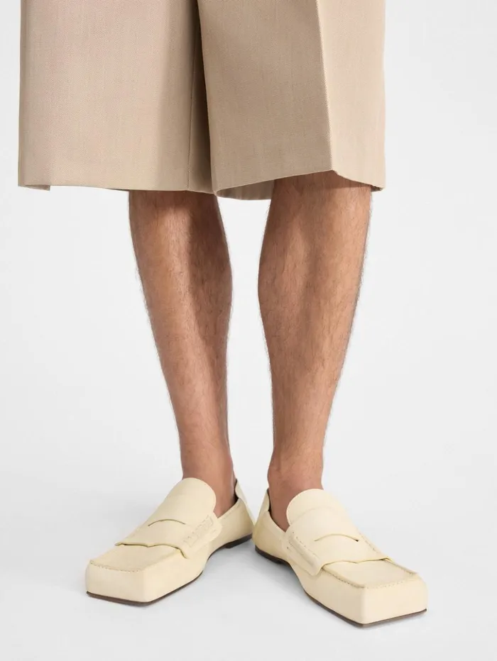 Men Shoes JACQUEMUS The Carr Loafers Pale Yellow Men Shoes JACQUEMUS The Carr Loafers Pale Yellow