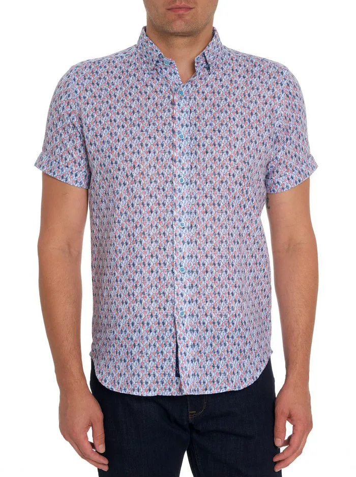 Men Short Sleeve Button Down Shirts Robert Graham CHANDLER SHORT SLEEVE BUTTON DOWN SHIRT Multi