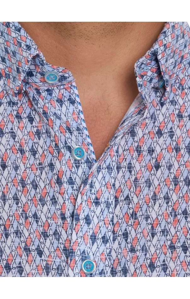 Men Short Sleeve Button Down Shirts Robert Graham CHANDLER SHORT SLEEVE BUTTON DOWN SHIRT Multi