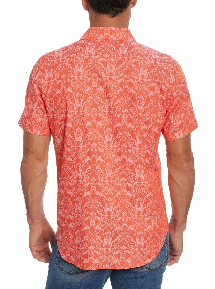 Men Short Sleeve Button Down Shirts Robert Graham HIGHLAND SHORT SLEEVE BUTTON DOWN SHIRT Classic