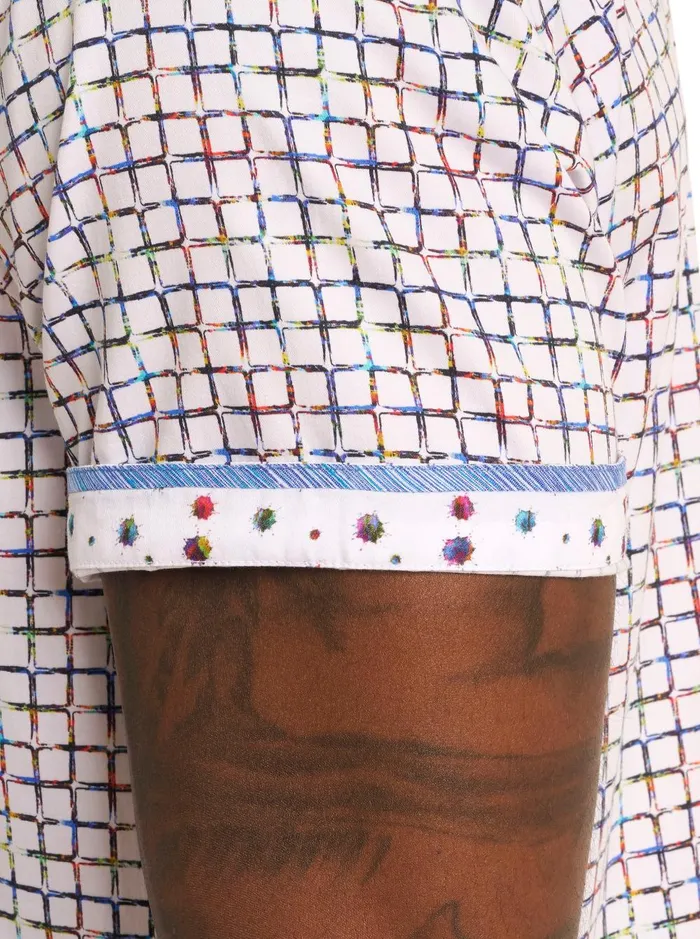 Men Short Sleeve Button Down Shirts Robert Graham THE SHOCKER SHORT SLEEVE BUTTON DOWN SHIRT Multi