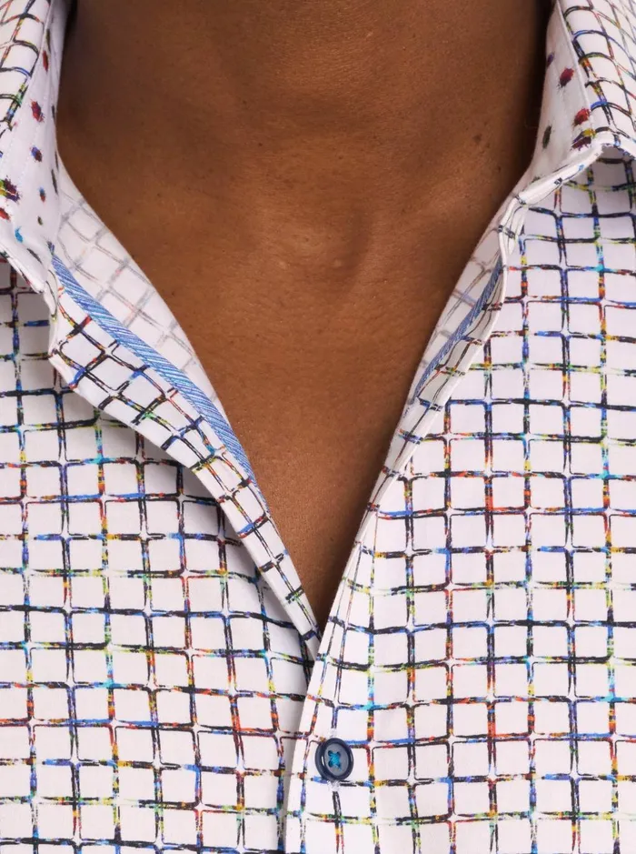 Men Short Sleeve Button Down Shirts Robert Graham THE SHOCKER SHORT SLEEVE BUTTON DOWN SHIRT Multi