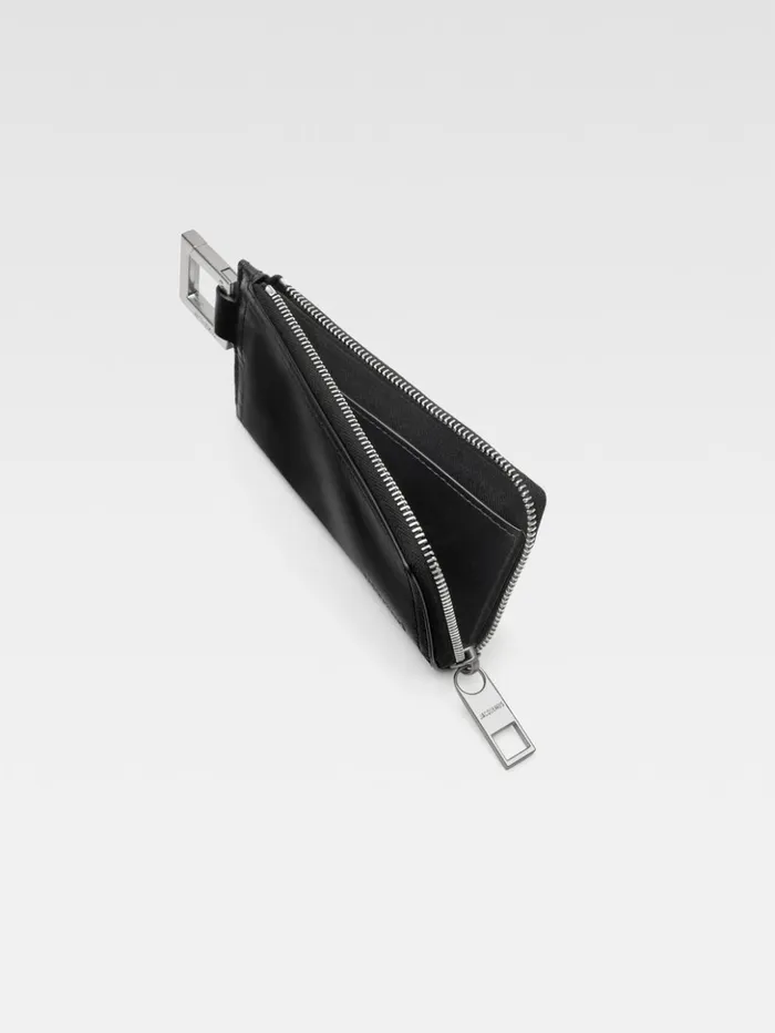 Men Small Leather Goods JACQUEMUS The Cuerda Zipped Wallet Black Men Small Leather Goods JACQUEMUS The Cuerda Zipped Wallet Black