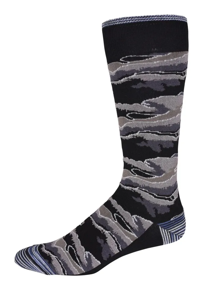 Men Socks Robert Graham VICTOR KNIT SOCKS Black