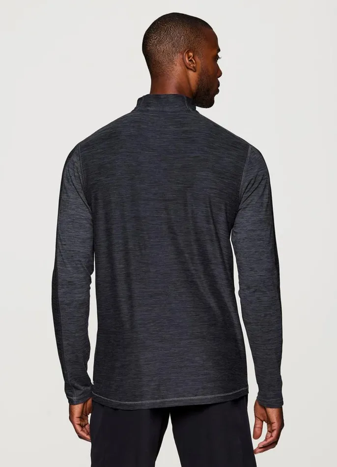 Men Stratus 14 Zip Lightweight Shirt Charcoal RBX Active Golf Shirts