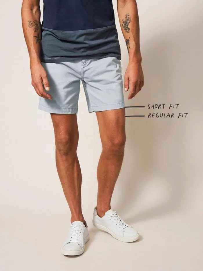 Men Sutton Organic Chino Short Light Grey White Stuff Shorts