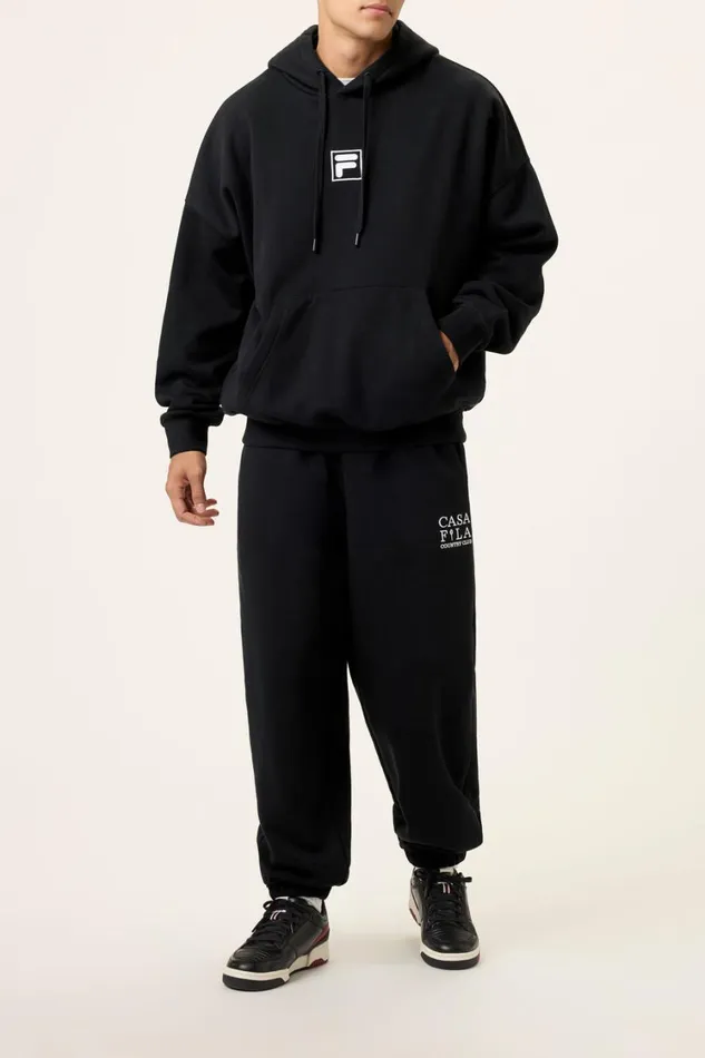 Men Sweatshirts and Hoodies Fila Casa Fila Crest Country Club Hoodie 001 Black Men Sweatshirts and Hoodies Fila Casa Fila Crest Country Club Hoodie 001 Black