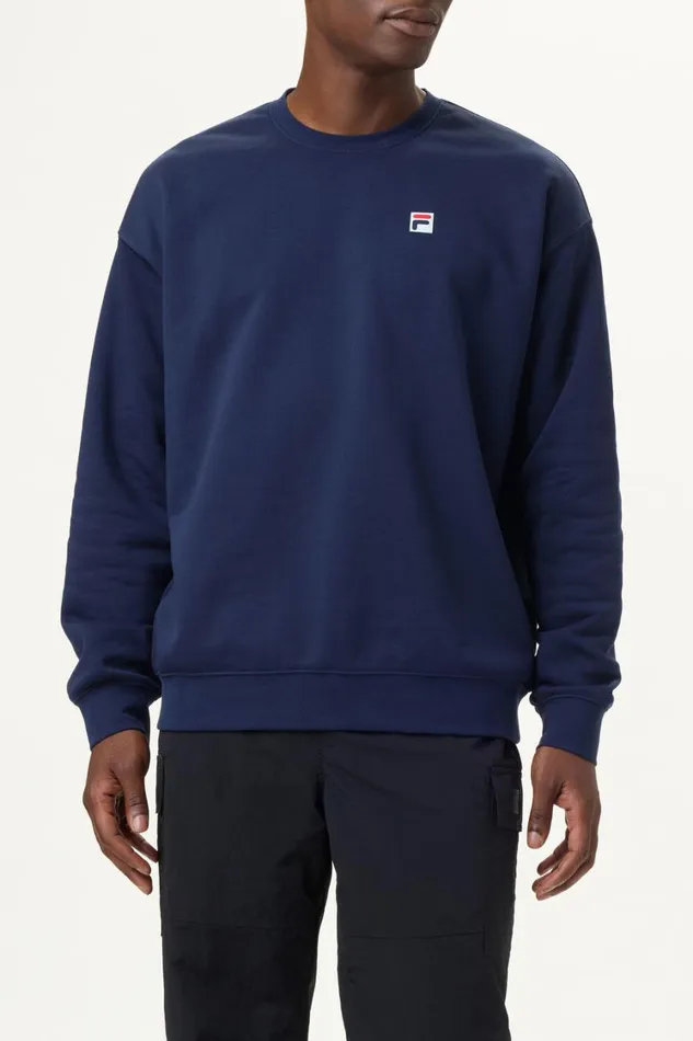 Men Sweatshirts and Hoodies Fila Classic Relaxed Sweatshirt 400 Fila Navy