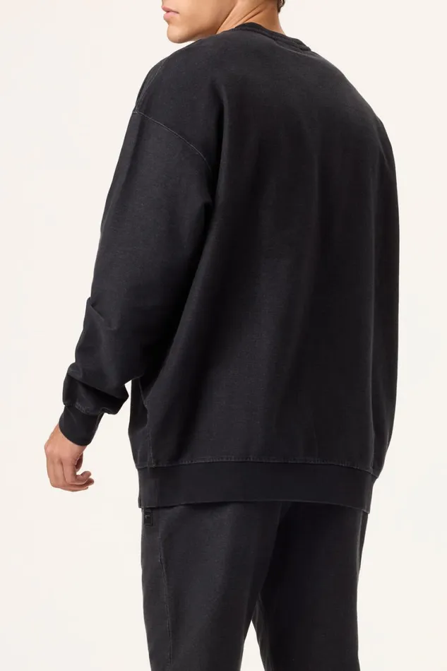 Men Sweatshirts and Hoodies Fila Denim Research Crew Neck 001 Black Men Sweatshirts and Hoodies Fila Denim Research Crew Neck 001 Black