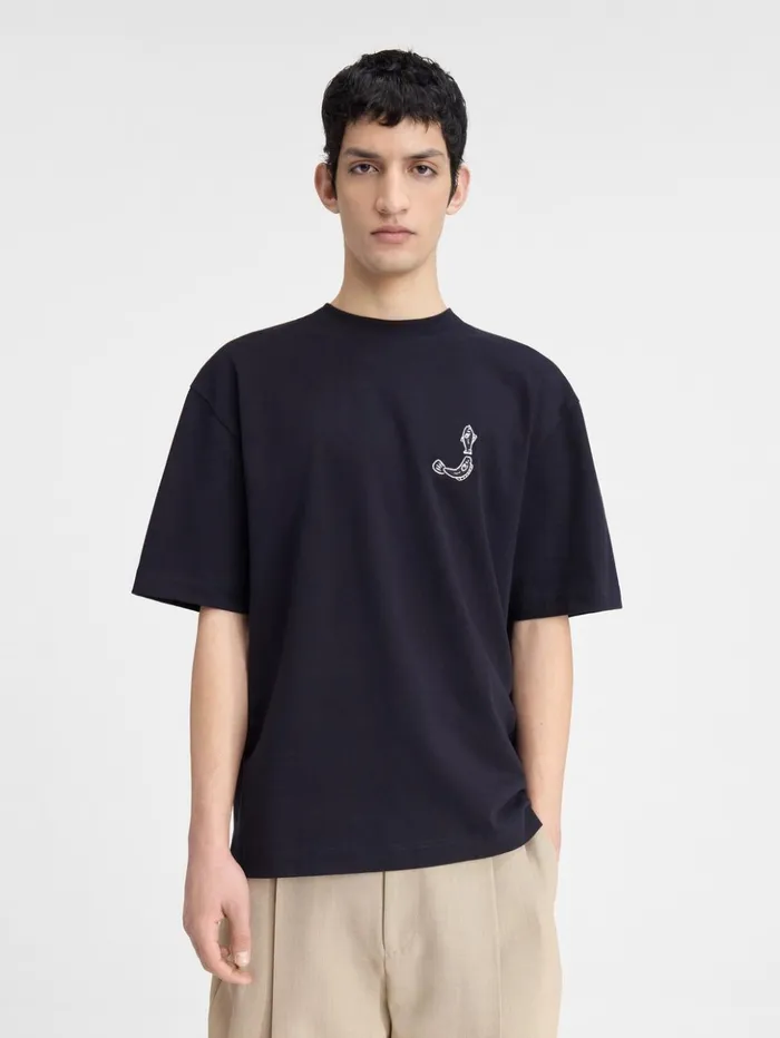 Men Tshirts JACQUEMUS The Mer Tshirt Dark Navy