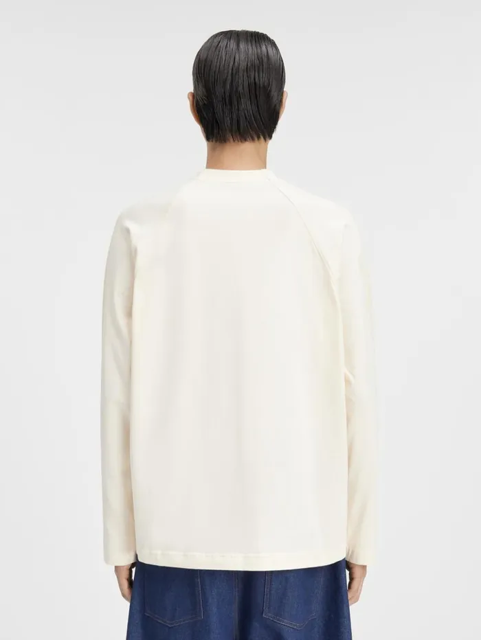 Men Tshirts JACQUEMUS The Typo Longsleeve Tshirt Light Beige Men Tshirts JACQUEMUS The Typo Longsleeve Tshirt Light Beige