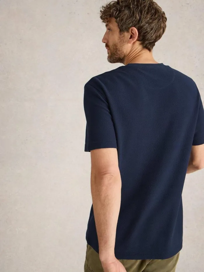 Men Tenby Textured SS Tee Dark Navy White Stuff TShirts Men Tenby Textured SS Tee Dark Navy White Stuff TShirts