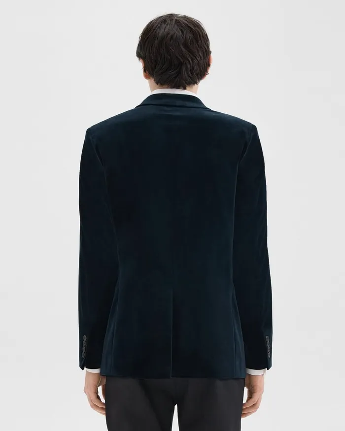 Men Theory Blazers Jackets Chambers Blazer In Stretch Velvet Baltic