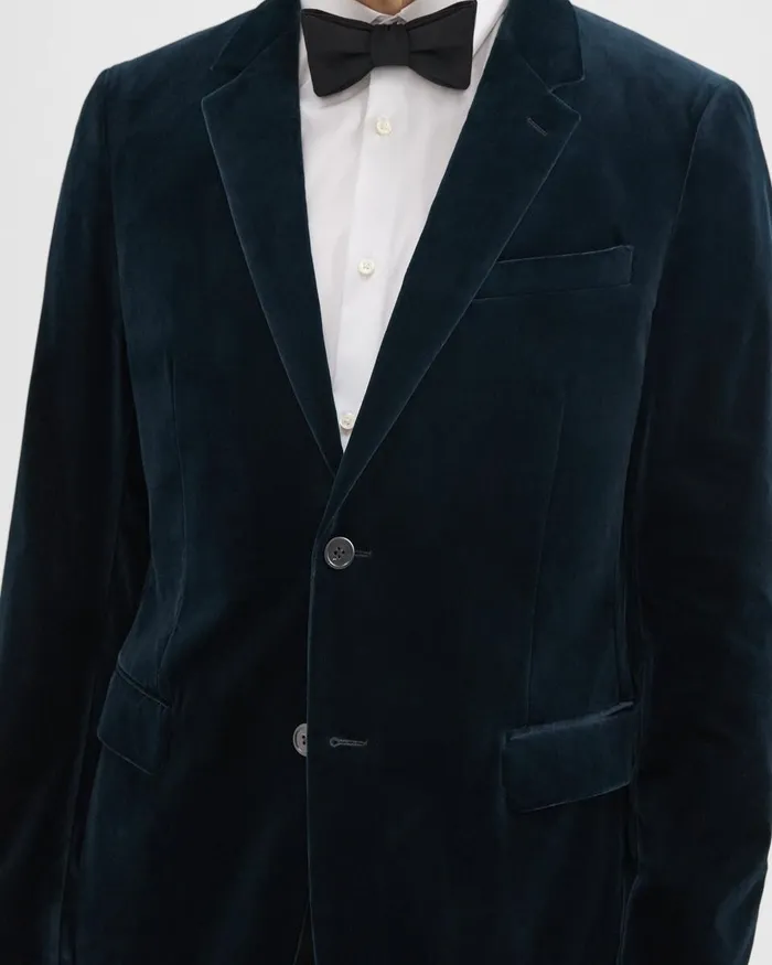 Men Theory Blazers Jackets Chambers Blazer In Stretch Velvet Baltic