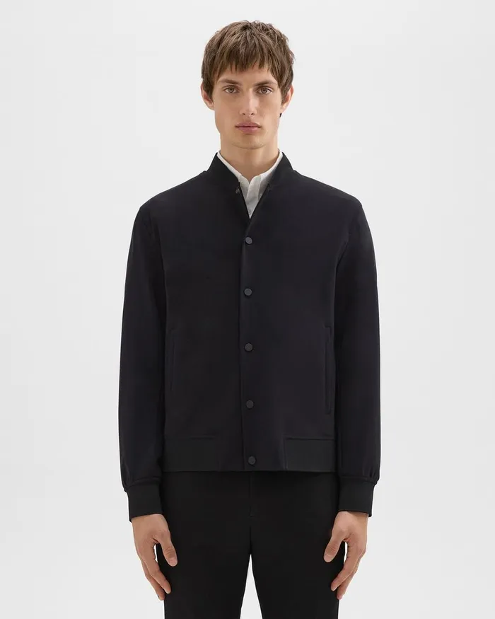 Men Theory Blazers Jackets Murphy Bomber Jacket In Precision Ponte Black