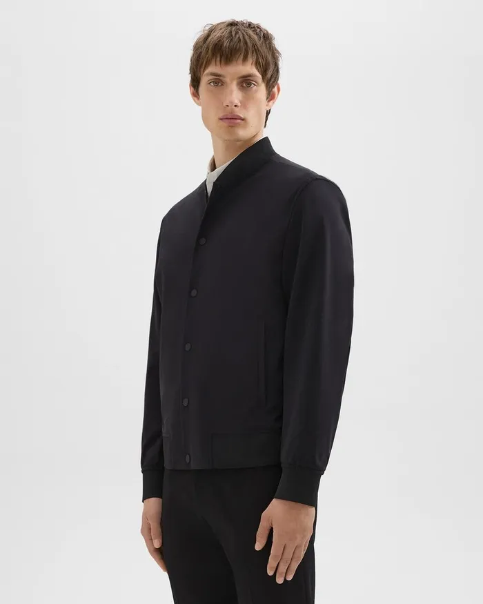 Men Theory Blazers Jackets Murphy Bomber Jacket In Precision Ponte Black