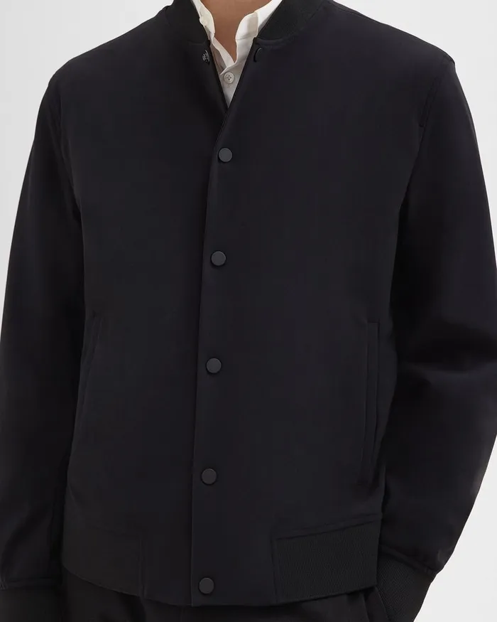 Men Theory Blazers Jackets Murphy Bomber Jacket In Precision Ponte Black