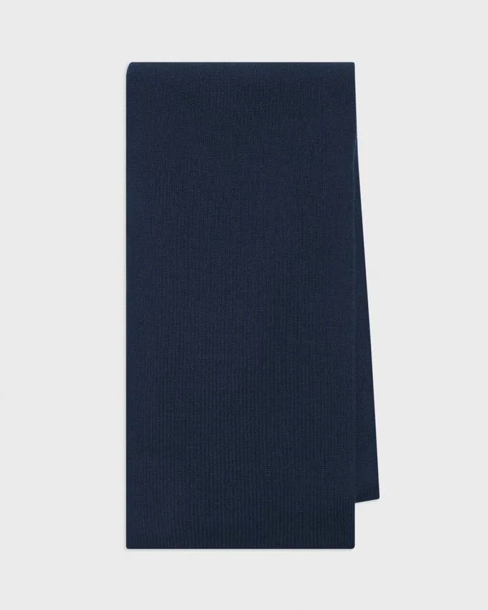 Men Theory Hats Gloves Scarves Camden Scarf In Ribbed Cashmere Baltic