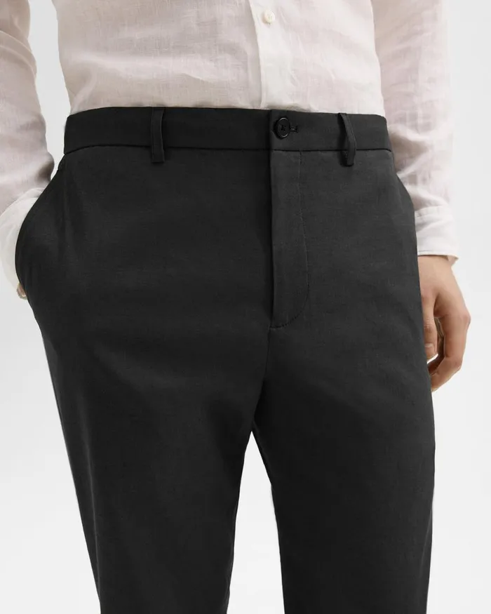 Men Theory Pants Curtis Drawstring Pant In Good Linen Black