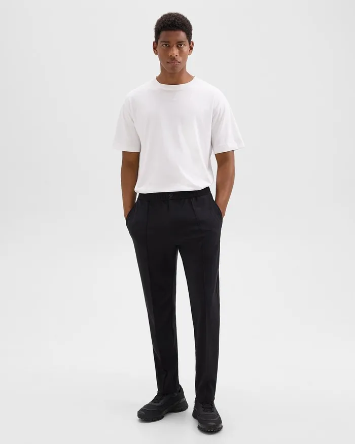 Men Theory Pants Curtis Drawstring Pant In Precision Ponte Black