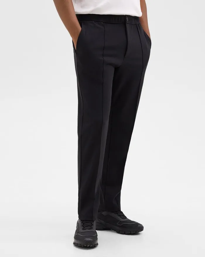 Men Theory Pants Curtis Drawstring Pant In Precision Ponte Black
