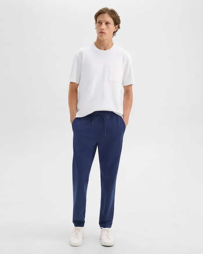 Men Theory Pants Drawstring Pant In Scuba Deep Atlantic