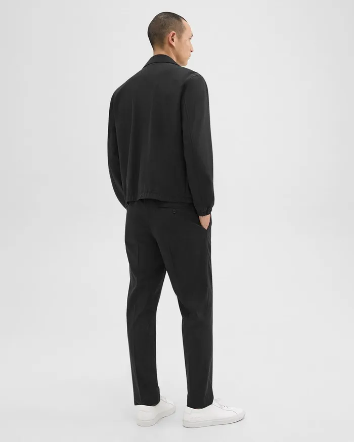 Men Theory Pants Larin Drawstring Pant In Stretch Wool Deep Black