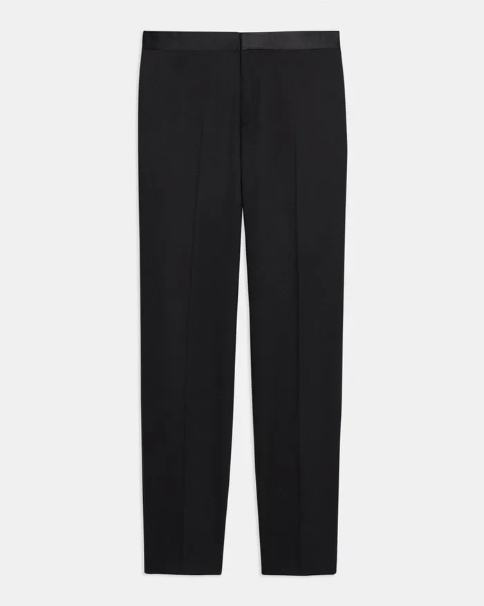 Men Theory Pants Mayer Tuxedo Pant In Stretch Wool Black
