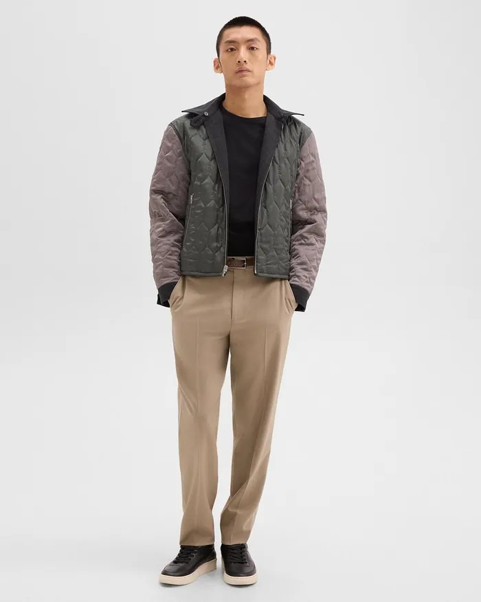 Men Theory Pants Relaxed Pant In Wool Gabardine Barley